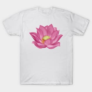 Pink Lotus Blossom Digital Art T-Shirt